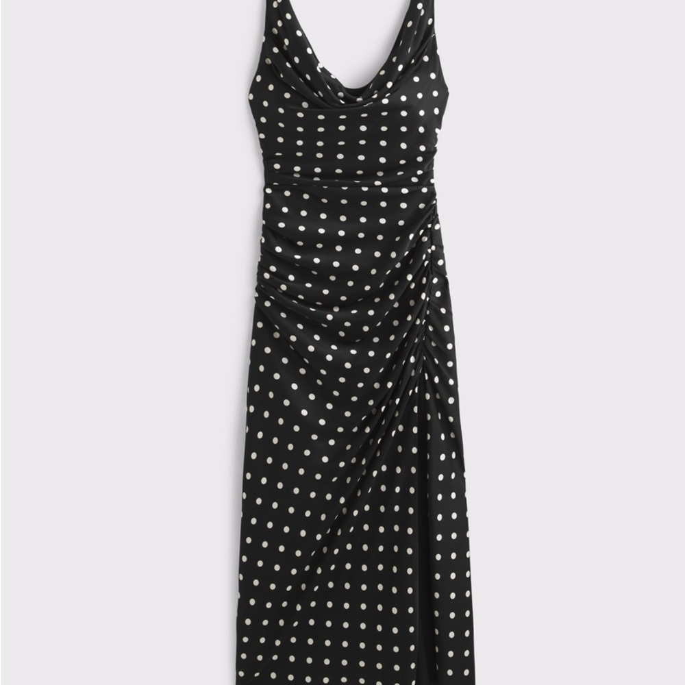 Abercrombie & Fitch Black Slip Maxi Dress